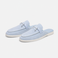 Mocassin Daim Bleu Clair