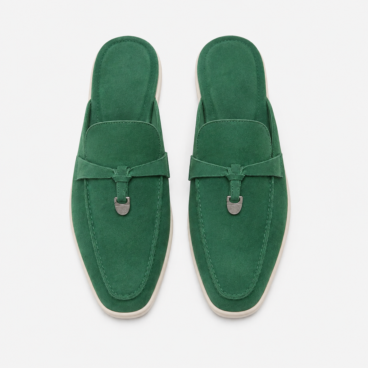 Mocassin Vert En Daim