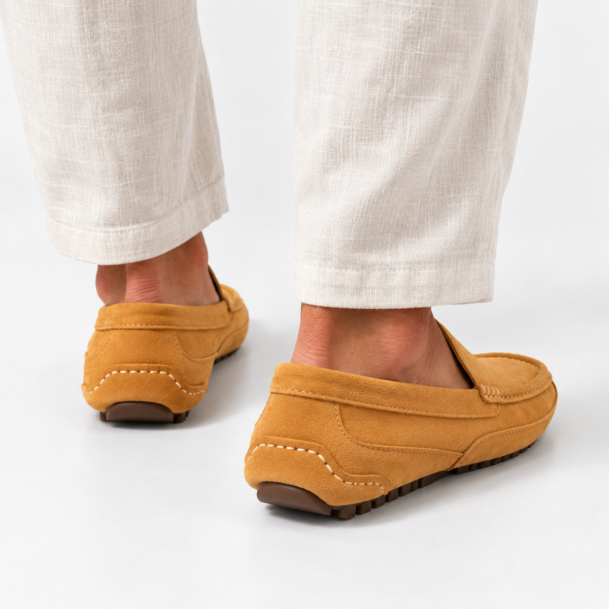 Chaussures Cuir Marron Homme Mocassins Suédé