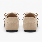Chaussures homme à lacets beige et noir à bandes latérales