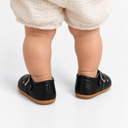 Babies premier pas bébé fille noires à découpes cœur