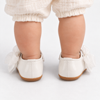 Babies blanches vernies à nœud pour bébé fille - Premier pas