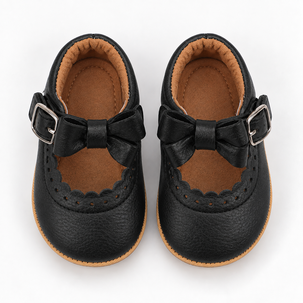 Chaussures premiers pas Mary Jane noires en simili-cuir pour bébé fille