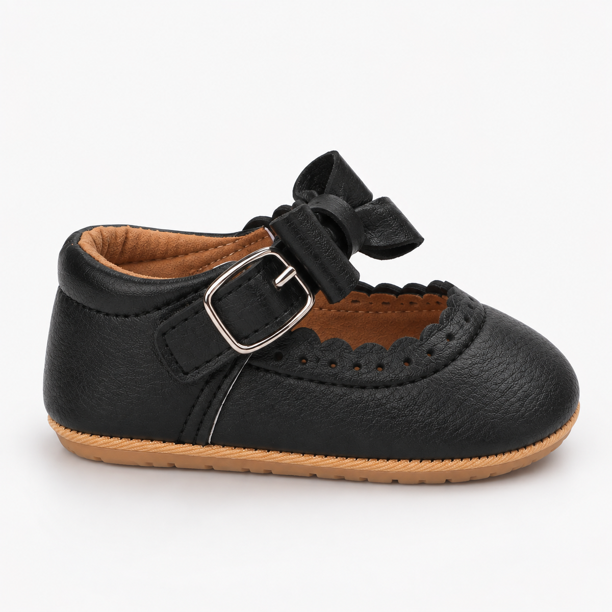 Chaussures premiers pas Mary Jane noires en simili-cuir pour bébé fille
