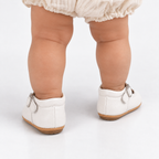 babies blanches en simili-cuir pour bébé fille