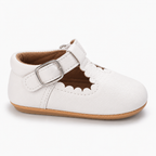 babies blanches en simili-cuir pour bébé fille