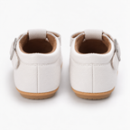 babies blanches en simili-cuir pour bébé fille