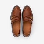 Mocassin PU Marron Sans Lacets