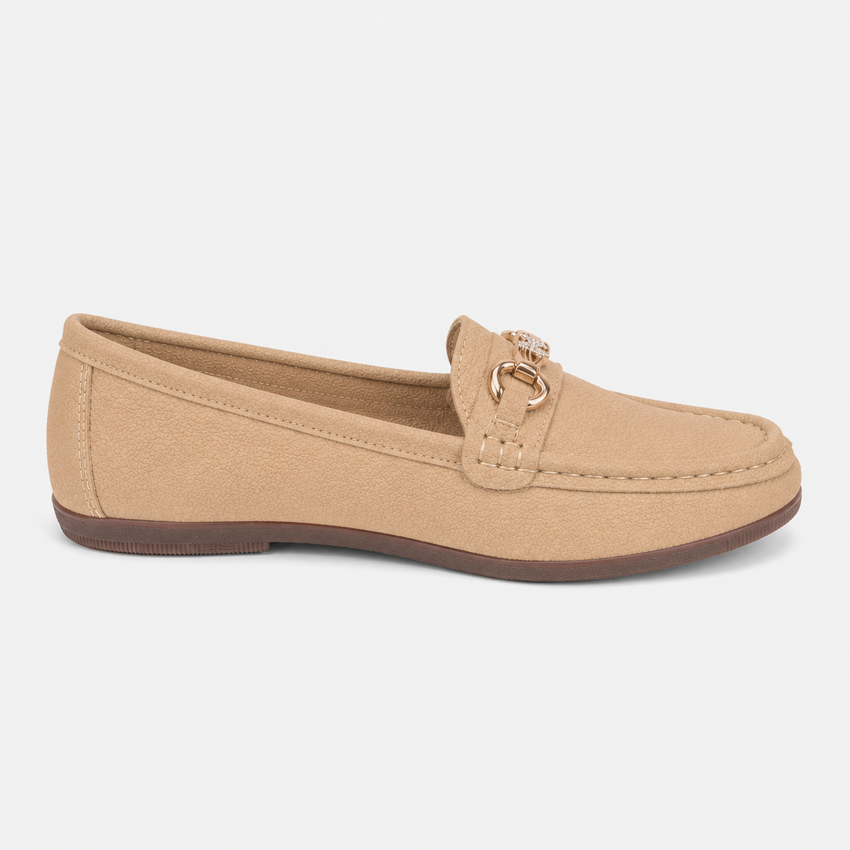 Mocassin Beige À Enfiler