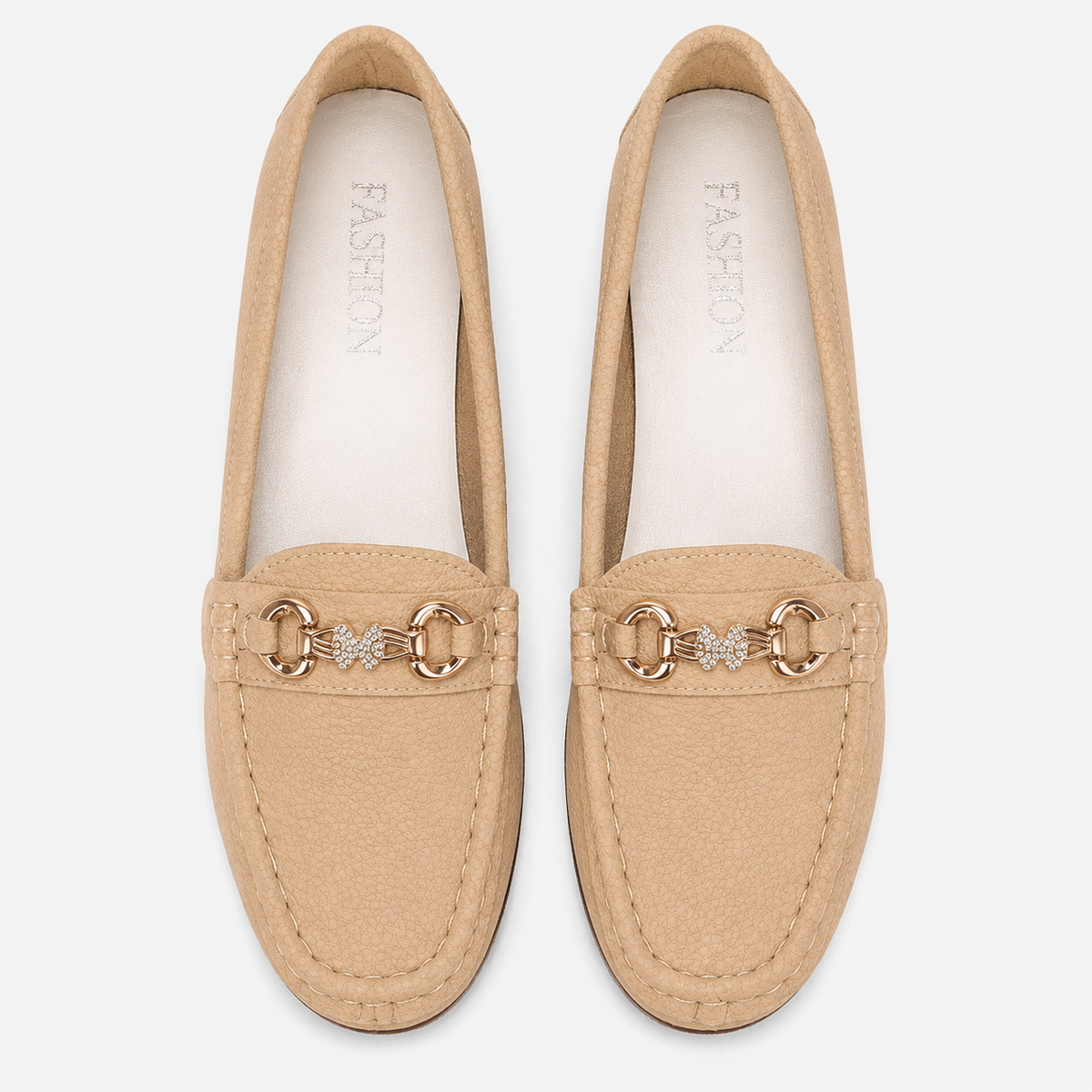 Mocassin Beige À Enfiler