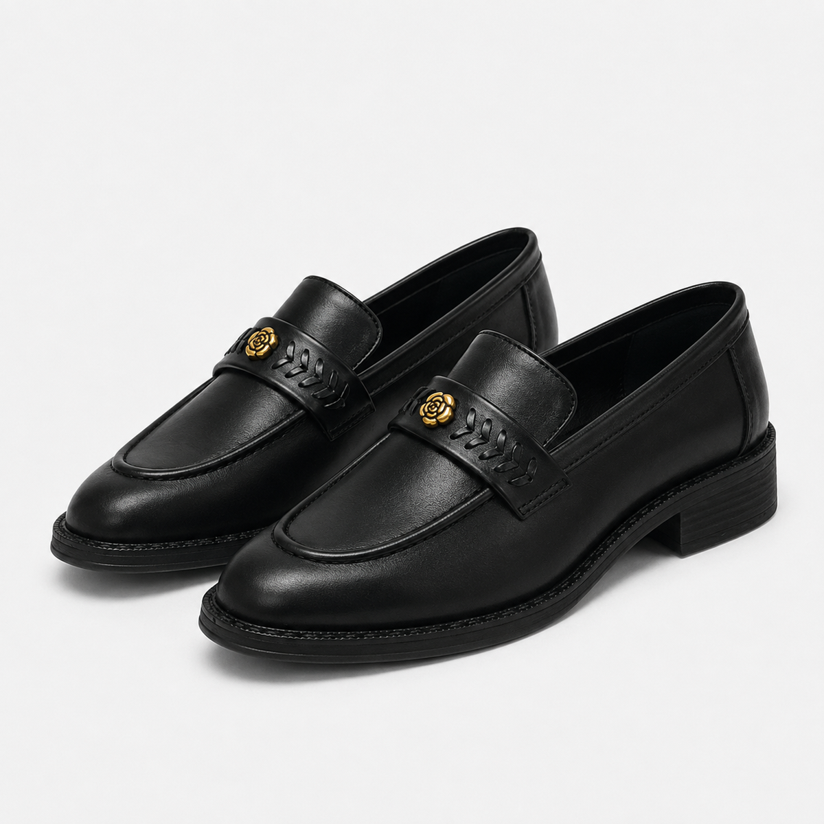 Mocassin Cuir Véritable À Enfiler