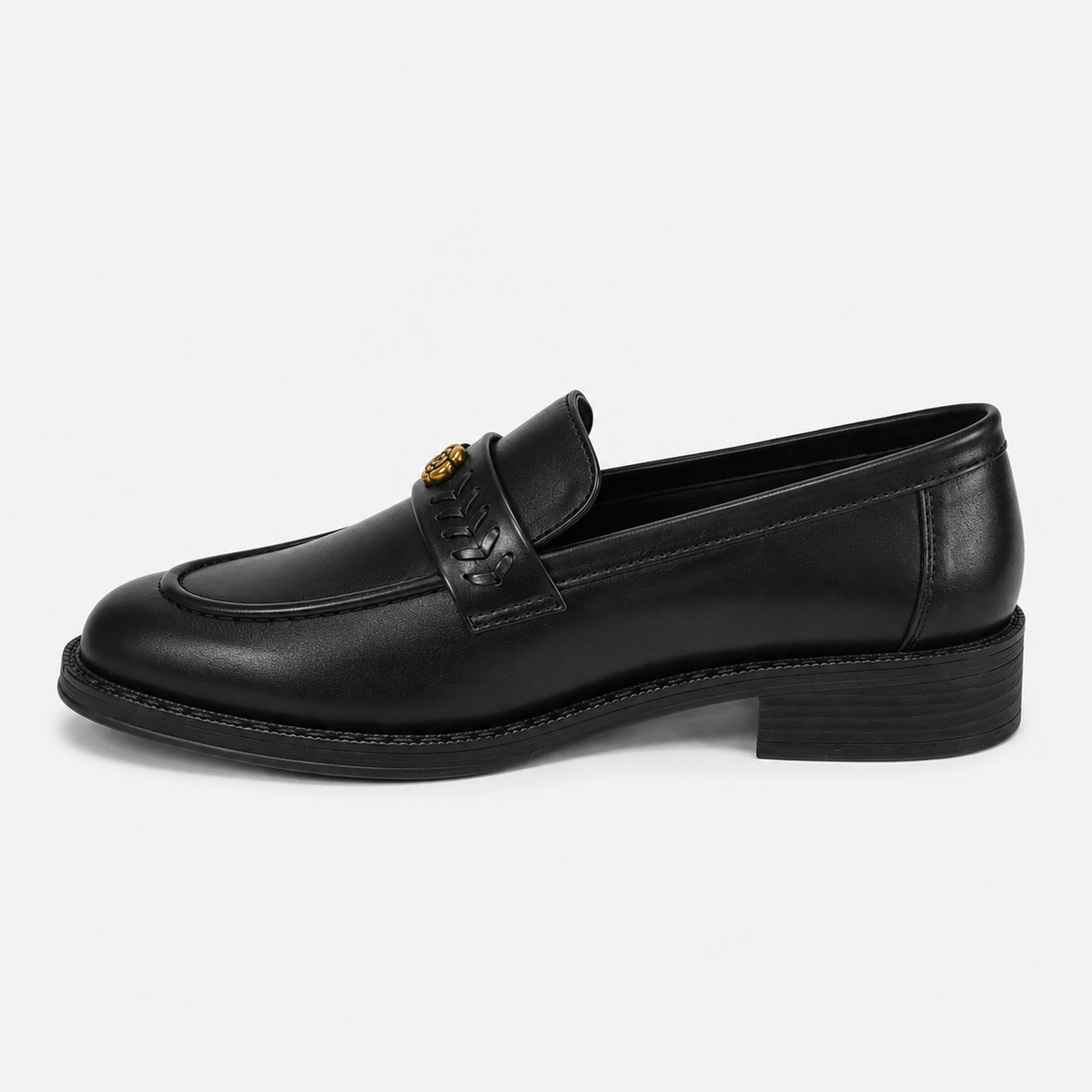 Mocassin Cuir Véritable À Enfiler