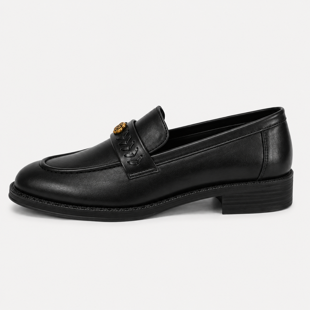Mocassin Cuir Véritable À Enfiler