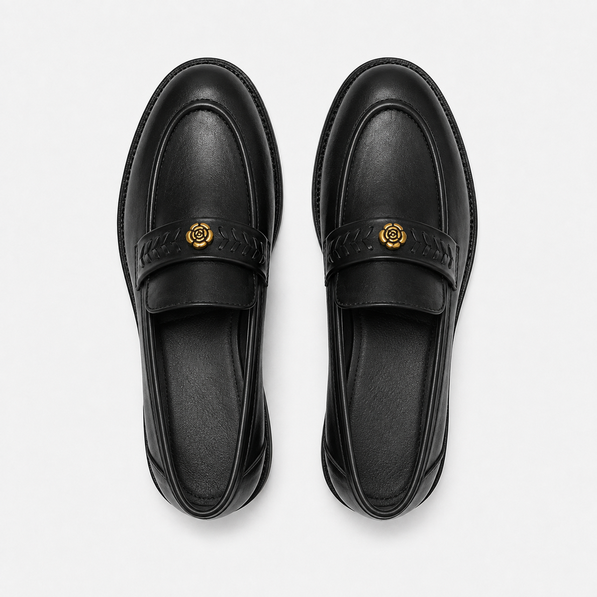 Mocassin Cuir Véritable À Enfiler