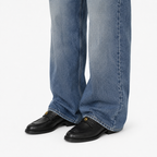 Mocassin Cuir Véritable À Enfiler
