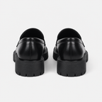 Mocassin Plateforme Femme Noir À Enfiler