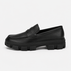 Mocassins Cuir Noir Refendu