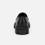 Mocassins Cuir Noir Refendu