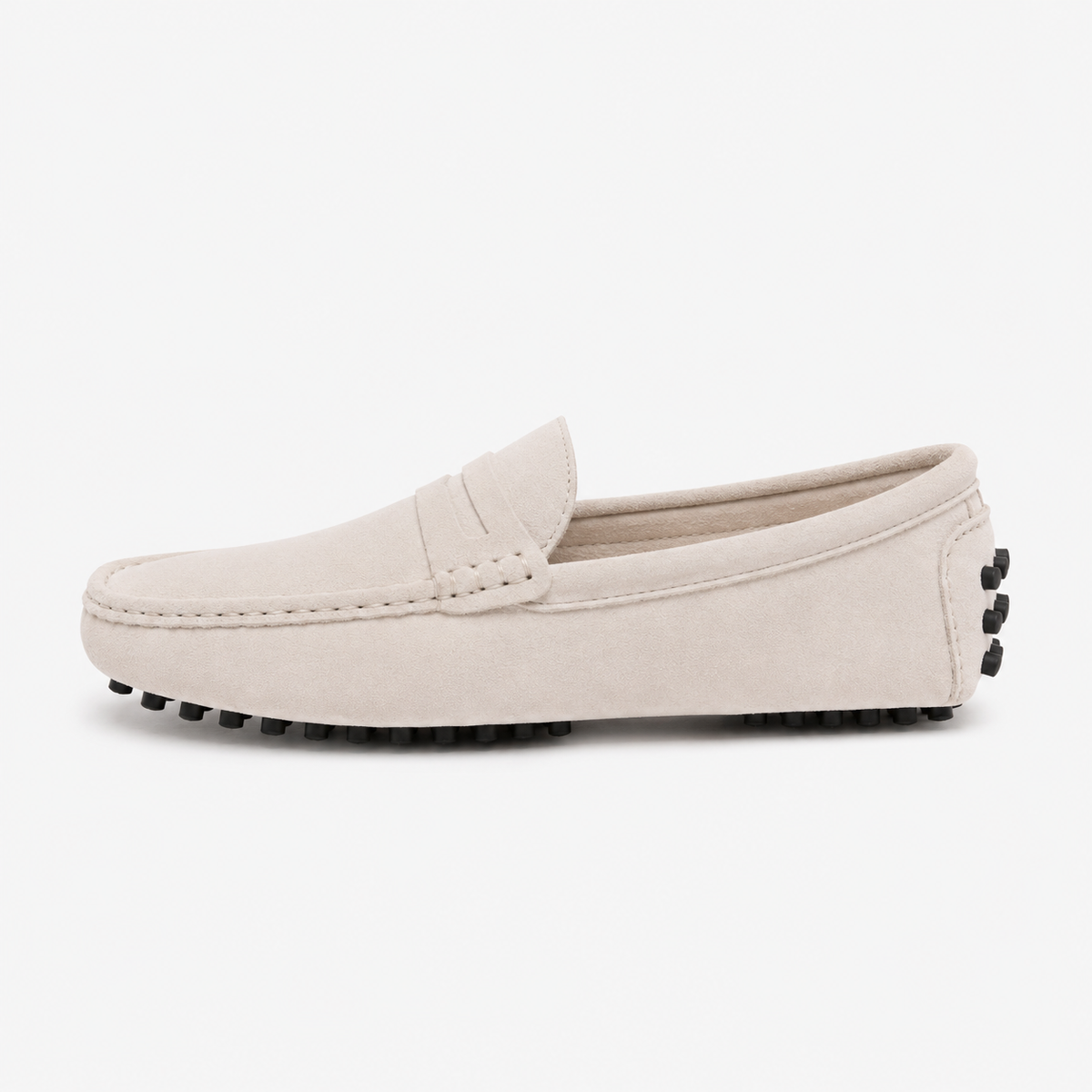 Mocassin Cuir De Vache Véritable À Enfiler