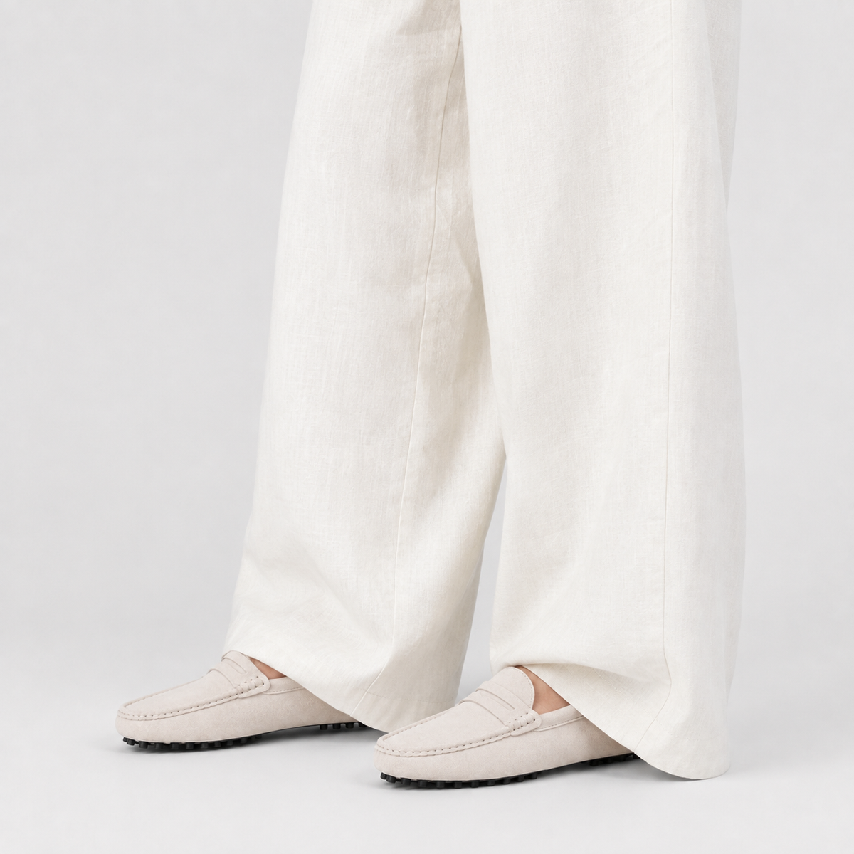 Mocassin Cuir De Vache Véritable À Enfiler