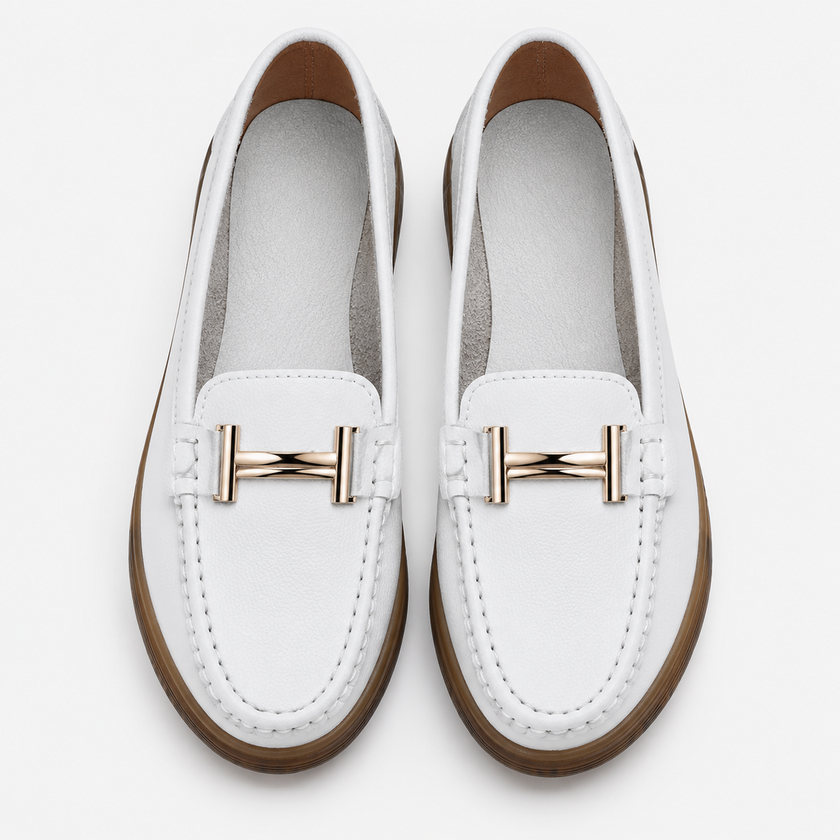 Mocassin EVA Cuir Refendu Sans Lacets