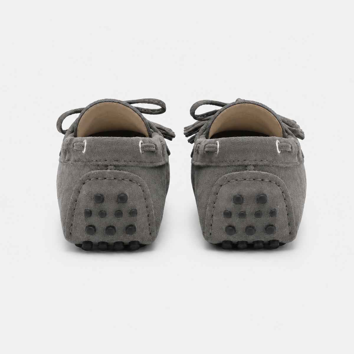 Mocassins Cuir Souple Gris