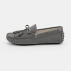 Mocassins Cuir Souple Gris