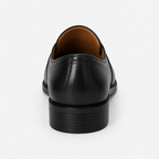 Mocassin Femme Talon En Simili-Cuir Noir