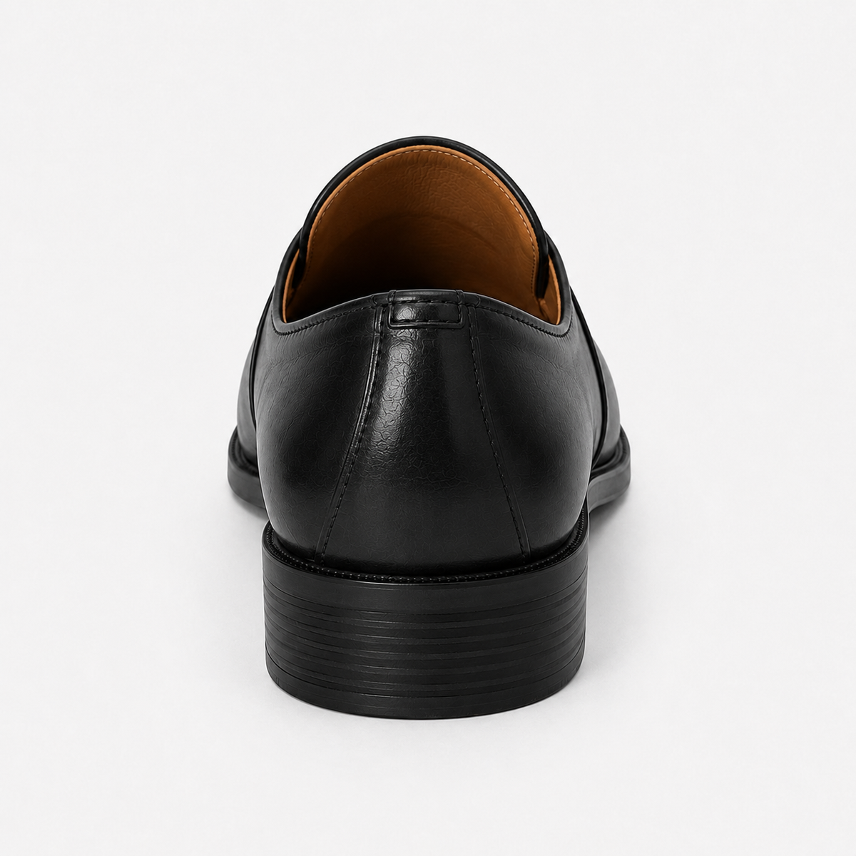 Mocassin Femme Talon En Simili-Cuir Noir