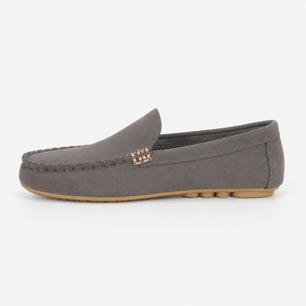 Mocassin Polyester En Suédine Plats