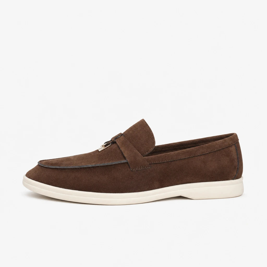Big Size Fashion Casual Loafers for Men Spring Autumn 2026 New Designer Suede Leather Shoes Male Solid Color Flat Shoes Man