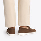 Desai Men's Loafers 2026 Metal Lock Faux Suede Shoes Slip-on Casual Synthetic Moccasins Lightweight Luxury Designer Driving (Copie)