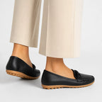 goreyodoly Women Comfortable Slip-On Loafers Lightweight Breathable Wide Fit Flats with Chain Decoration (Copie)