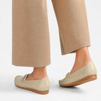 goreyodoly Women Comfortable Slip-On Loafers Lightweight Breathable Wide Fit Flats with Chain Decoration (Copie) (Copie)