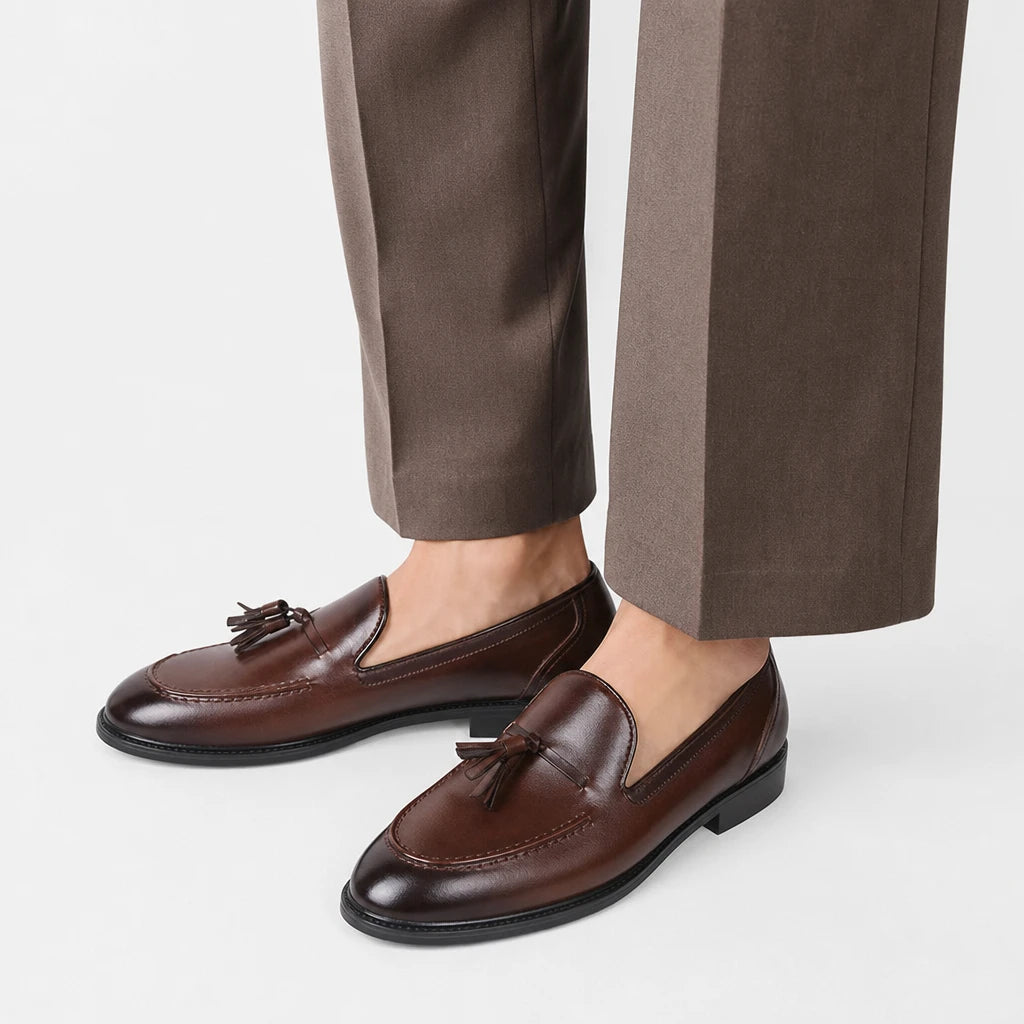 High Quality Men's Dress Shoes Slip On Leather Shoes Male Casual Business Shoes For Men Brogues Flat Party Leather Loafers Man (Copie)