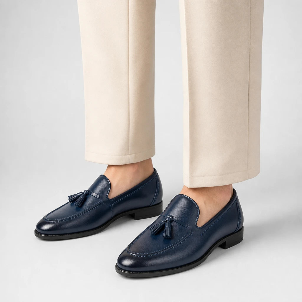 High Quality Men's Dress Shoes Slip On Leather Shoes Male Casual Business Shoes For Men Brogues Flat Party Leather Loafers Man