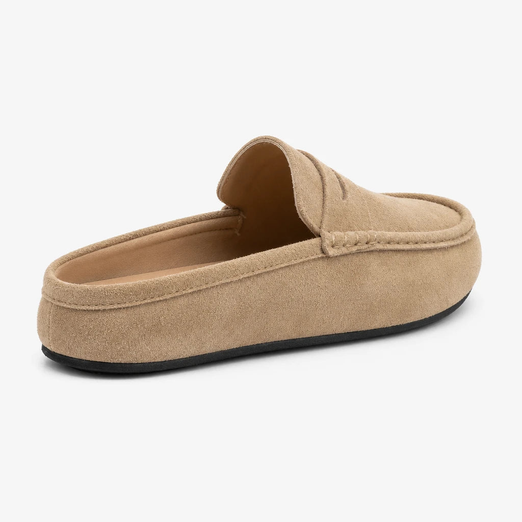 Lefu Shoes Men's Lightweight Bean Shoes Summer One Step Push Lazy Breathable Casual Half Support Slippers for Men