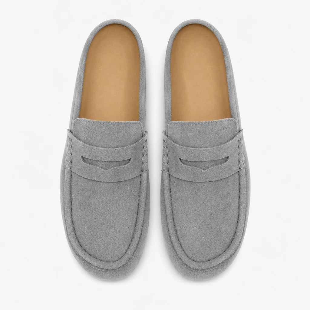 Lefu Shoes Men's Lightweight Bean Shoes Summer One Step Push Lazy Breathable Casual Half Support Slippers for Men (Copie)