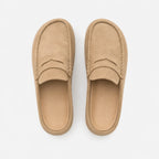 Lefu Shoes Men's Lightweight Bean Shoes Summer One Step Push Lazy Breathable Casual Half Support Slippers for Men