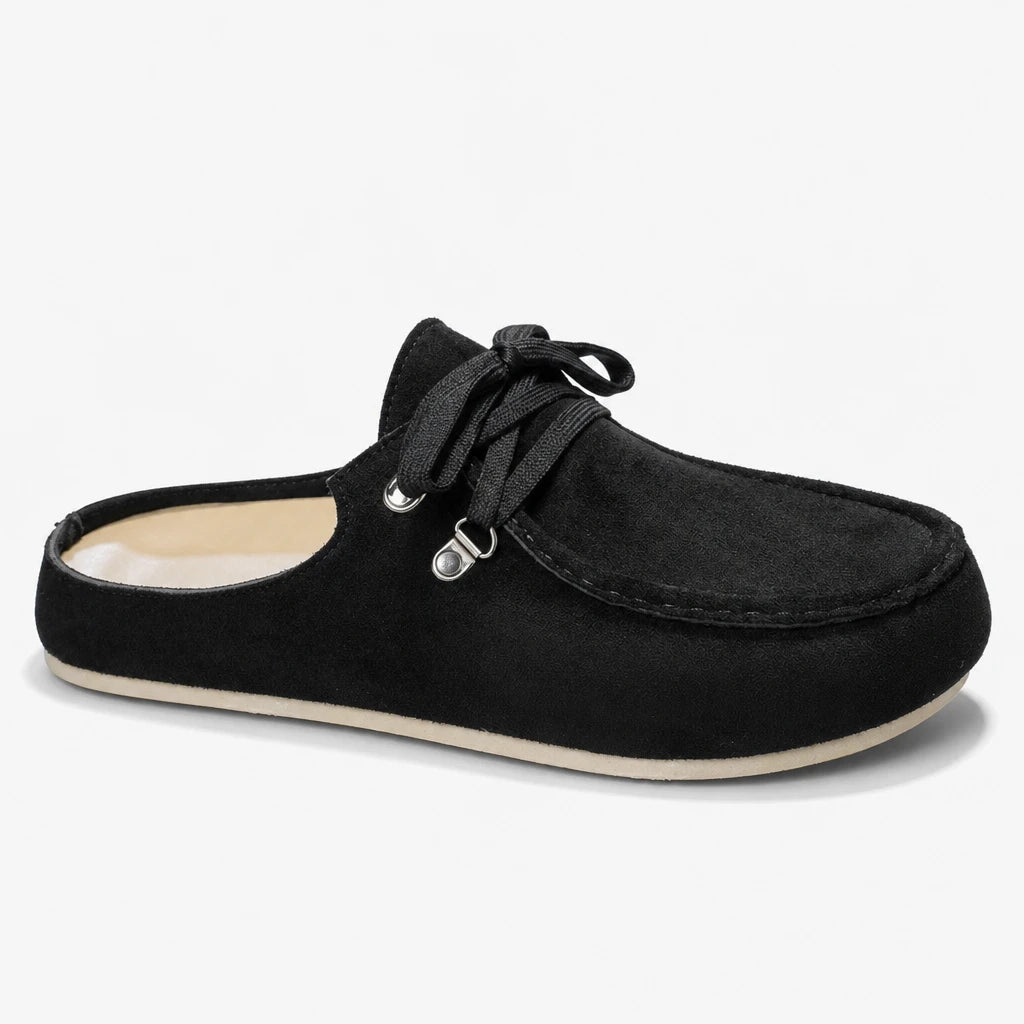 Lefu Shoes Men's Lightweight Bean Shoes Summer One Step Push Lazy Breathable Casual Half Support Slippers for Men (Copie) (Copie)