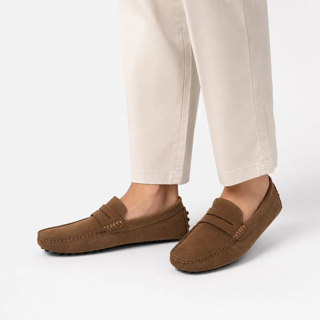 Men's Casual Fashion Genuine Leather Loafers Moccasins Slip-On Driving Shoes 38-50 Size Range Male Flats Comfort Footwear (Copie) (Copie) (Copie)