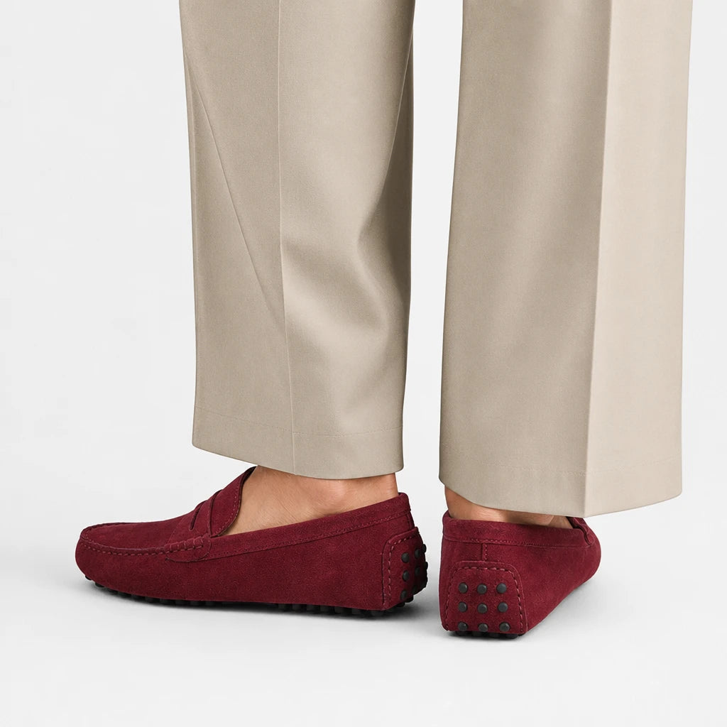 Men's Casual Fashion Genuine Leather Loafers Moccasins Slip-On Driving Shoes 38-50 Size Range Male Flats Comfort Footwear