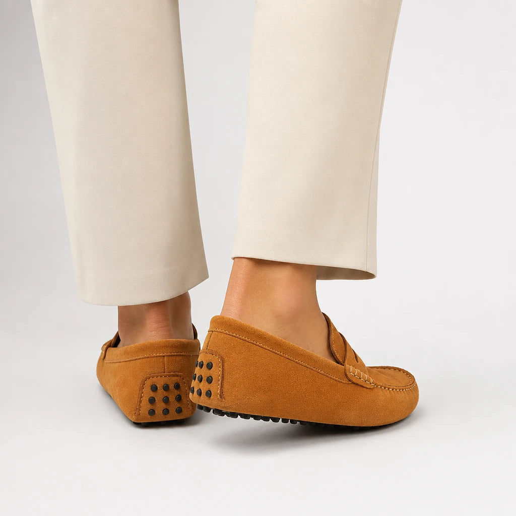 Men's Casual Fashion Genuine Leather Loafers Moccasins Slip-On Driving Shoes 38-50 Size Range Male Flats Comfort Footwear (Copie)