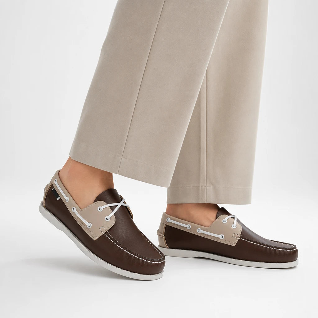 Men's Trendy Apron Toe Loafer Shoes, Slip On Comfy Non Slip For Outdoor Walking Traveling, Spring And Summer