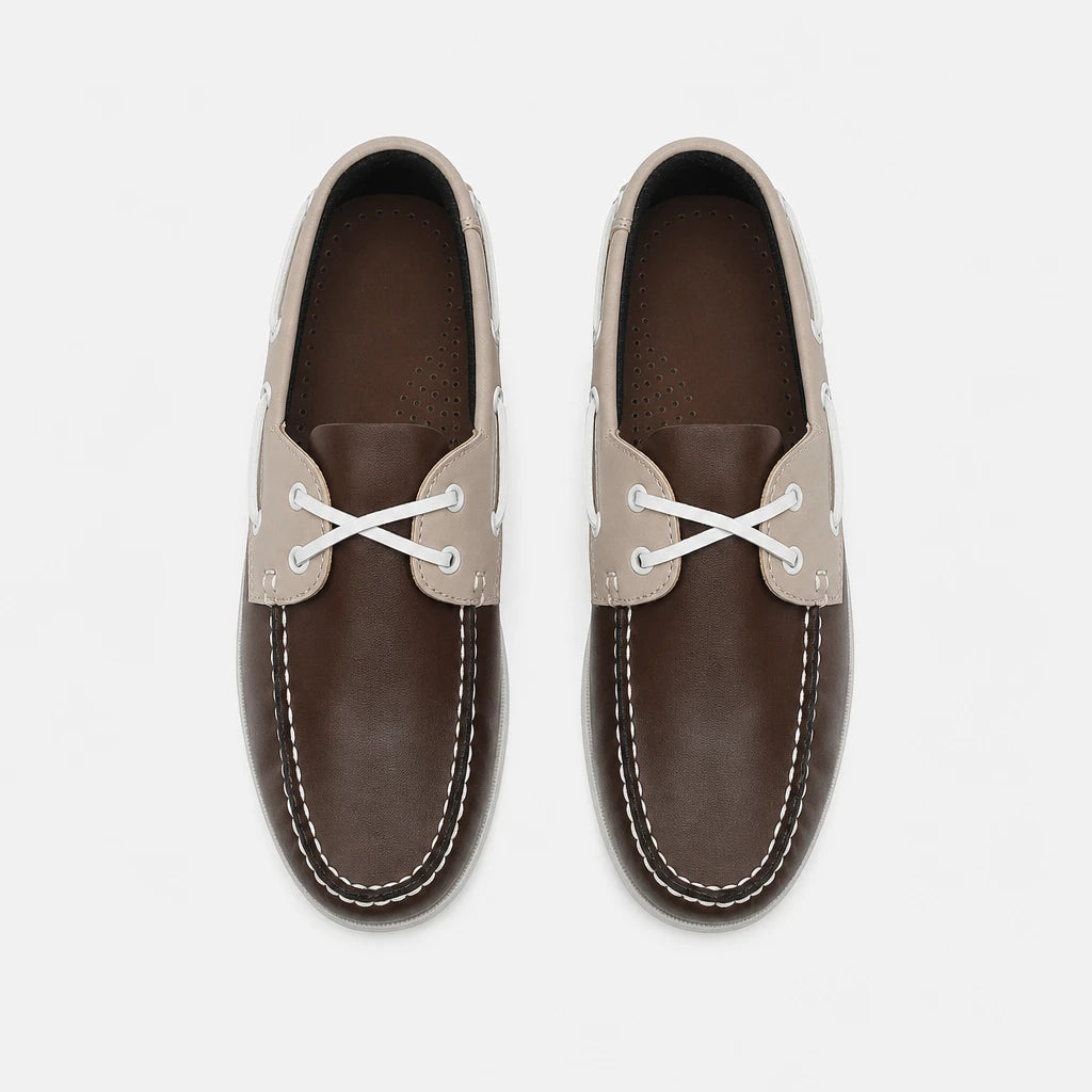 Men's Trendy Apron Toe Loafer Shoes, Slip On Comfy Non Slip For Outdoor Walking Traveling, Spring And Summer