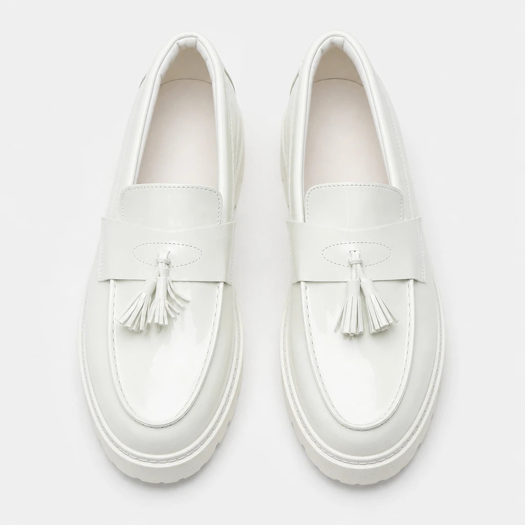 New Designer Laather Shoes Men's Slip On Loafers Tassel Preppy Comfortable Business Commute Outdoor Thick-soled Casual Shoes (Copie)