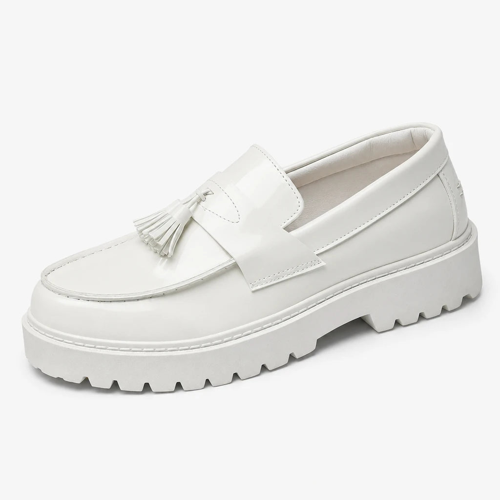 New Designer Laather Shoes Men's Slip On Loafers Tassel Preppy Comfortable Business Commute Outdoor Thick-soled Casual Shoes (Copie)
