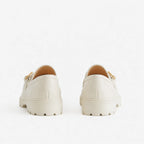 New Loafers British Style Retro Small Gold Buckle Round Head PVC One Pedal (Copie)