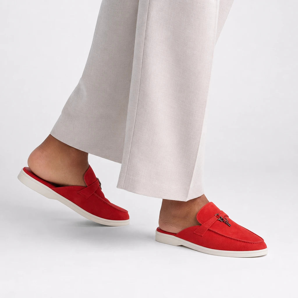 Not Logo Multi Colored Casual Slippers Suede Leather Women's Loafers Designer Luxury Lazy Women's Flat Shoes High Quality Shoes (Copie) (Copie)
