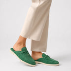 Not Logo Multi Colored Casual Slippers Suede Leather Women's Loafers Designer Luxury Lazy Women's Flat Shoes High Quality Shoes (Copie)